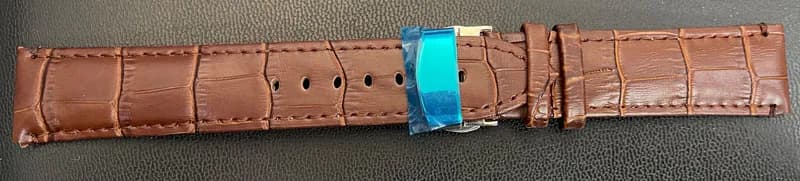 22mm Cavadini Hochwertiges Leder Uhren Armband mi Faltschliesse Krokoprint braun – neu – Uhren & Schmuck – Foto 1 von 4