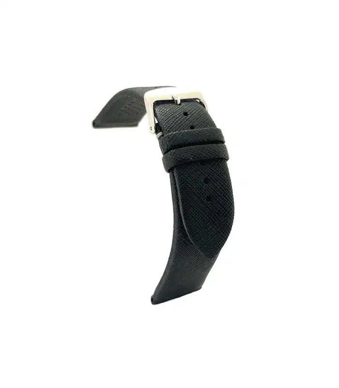 20 mm Diloy Uhrenarmband schwarz aus Rindsleder Saffiano-Gravur mit Easy-change – neu – Uhren & Schmuck – Foto 1 von 5