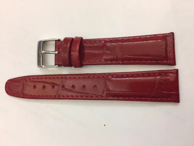 18 mm Heide Heinzendorff Leder Uhrenarmband KROKO PRÄGUNG , STAHL-DORNSCHLIESSE – neu – Uhren & Schmuck – überwiegend weiß…