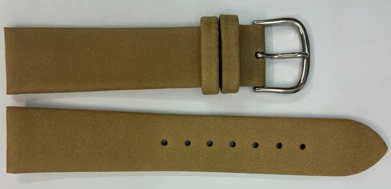 20mm Echt Leder Uhrenarmband Regent Velourleder Beige Stahl Dornschließe – neu – Uhren & Schmuck – Foto 1 von 3