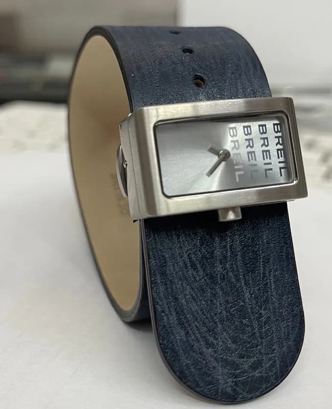 BREIL Damenuhr Extravagant Edelstahl Spezial Design BW0125 breites Lederband – neu – Uhren & Schmuck – überwiegend beige…