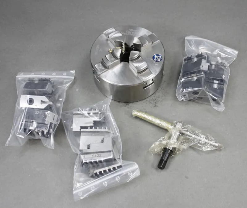 Zentra Mack 4-Backen-Drehfutter DIN 6350 Ø 125 mm zentrisch spannend ( LP29 ) – neu – Sonstiges – überwiegend grau – Foto 1…