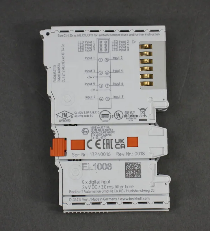 Beckhoff EtherCAT-Klemme 8-Kanal-Digital-Eingang EL1008 ( LP52 ) – neu – Sonstiges – überwiegend dunkelgrün