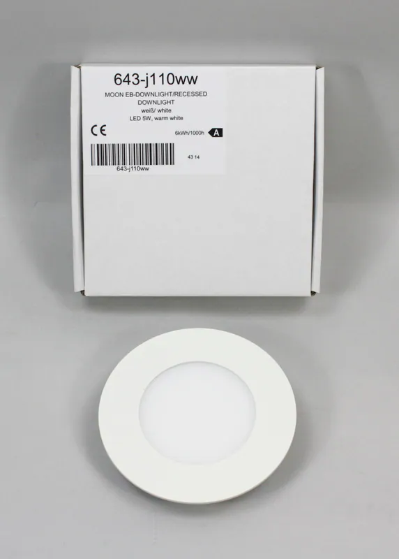Molto Luce Moon Round LED-Einbauleuchte 643-j110ww 110 mm ohne Konverter – neu – Möbel – überwiegend silber