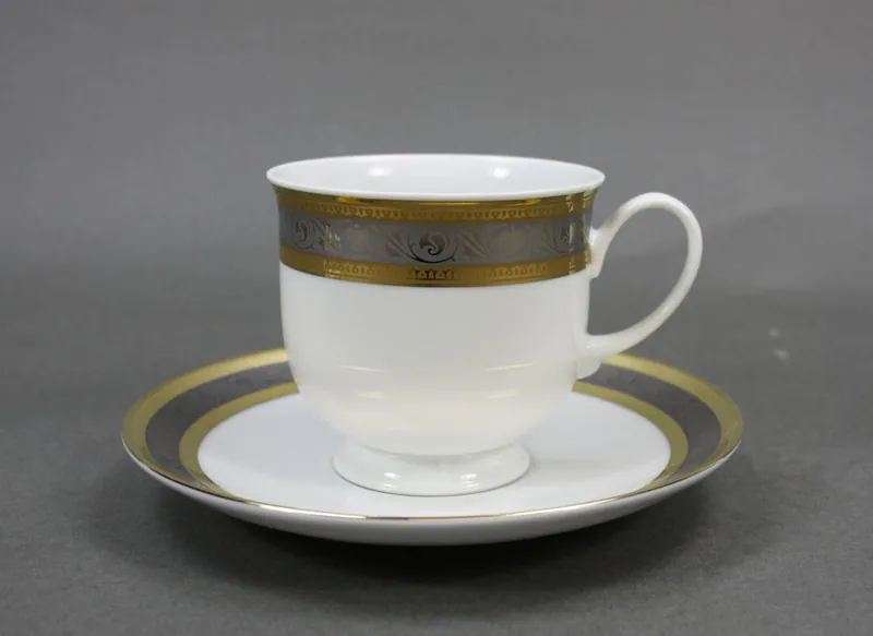 Rosenthal Aida Monaco 2-tlg. Kaffeetasse mtl. Ätzkante 1. Wahl – neu – Sonstiges – überwiegend grau – Foto 1 von 4