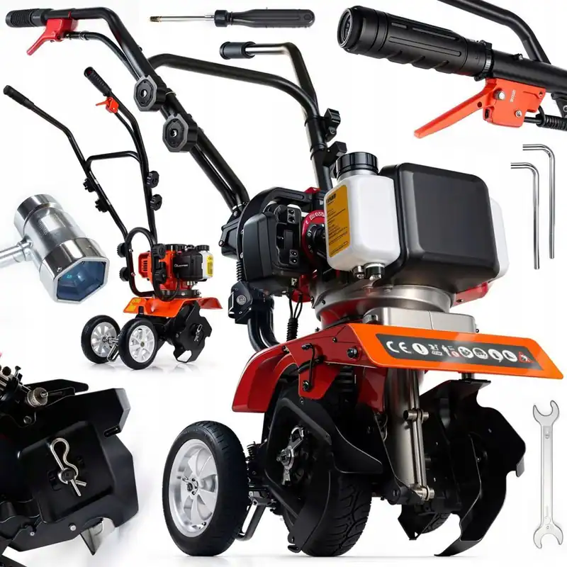 Benzin Gartenfräse Bodenfräse Motorhacke 52cc 5,2PS Kultivator Fräse – neu – Sonstiges – überwiegend weiß – Foto 1 von 5