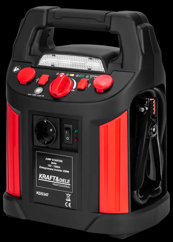 Jump Starter 1500A Booster Kompressor Inverter 230V Powerbank Auto LED 12V – neu – Autos – überwiegend schwarz – Foto 1 von 5