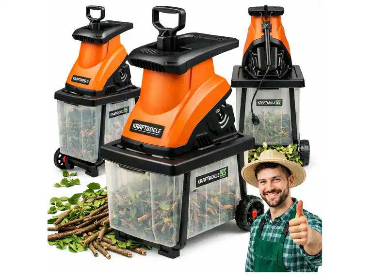 Gartenhäcksler Elektro 3000W Asthäcksler 45mm Leise Mit Fangkorb 55L Häcksler – neu – Sonstiges – überwiegend weiß – Foto 1…