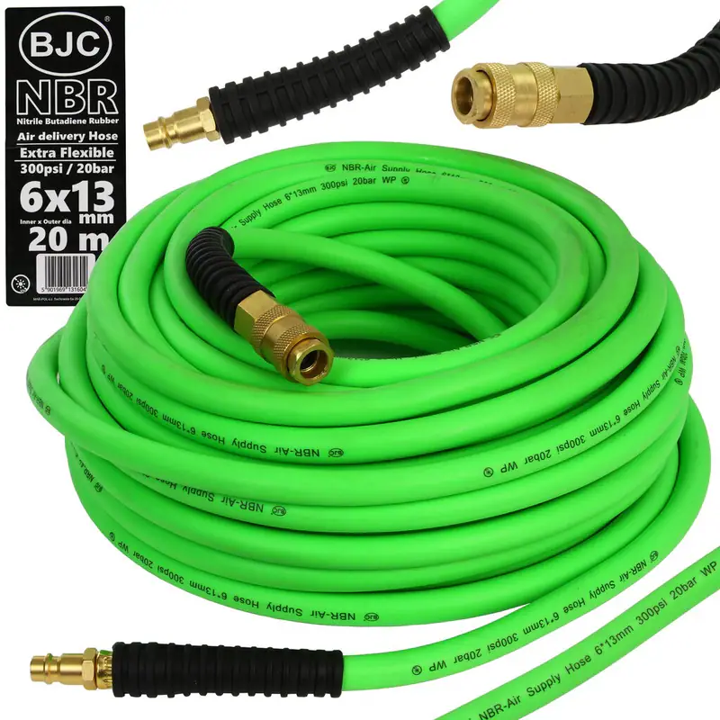 Druckluftschlauch 20m 6x13mm 20bar NBR Gummi Schlauch Kompressor Luftleitung – neu – Autos – überwiegend weiß – Foto 1 von 4