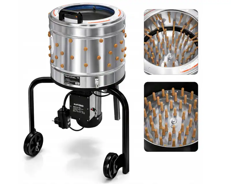 Geflügelrupfmaschine Rupfmaschine Hühner Entfedern 550W 400mm Edelstahl Profi – neu – Sonstiges – überwiegend weiß – Foto 1…