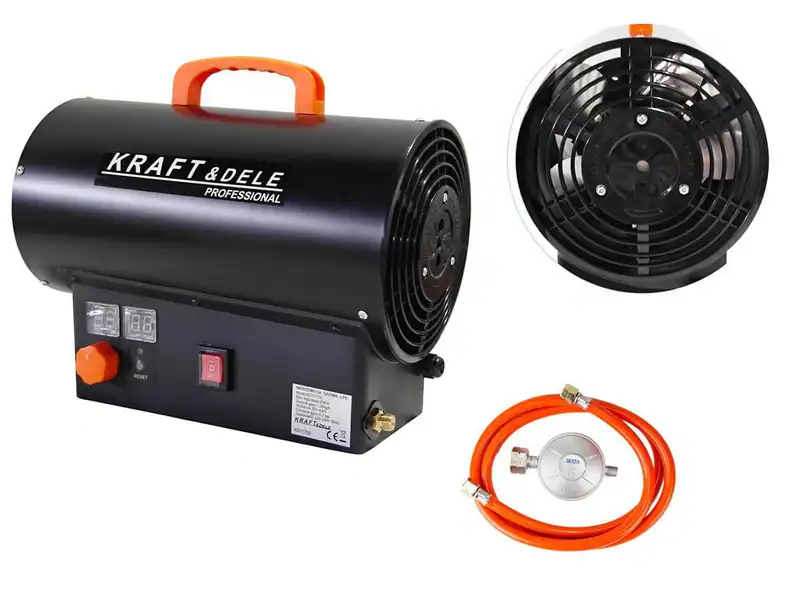 Gasheizer 25kW Heizkanone Gasheizung Gebläse Thermostat Warmluftgerät Werkstatt – neu – Sonstiges – überwiegend weiß – Foto…