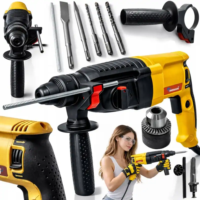 Schlagbohrhammer Bohrhammer SDS+ Schnellspannfutter 3150W Set Koffer Kraft – neu – Sonstiges – überwiegend weiß – Foto 1…