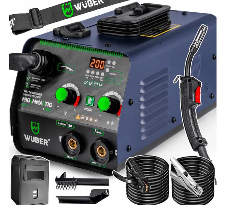 wuber Inverter Schweißgerät MIG MAG 200A IGBT FLUX MMA TIG HOT START ANTI STICK – neu – Sonstiges – Foto 1 von 5