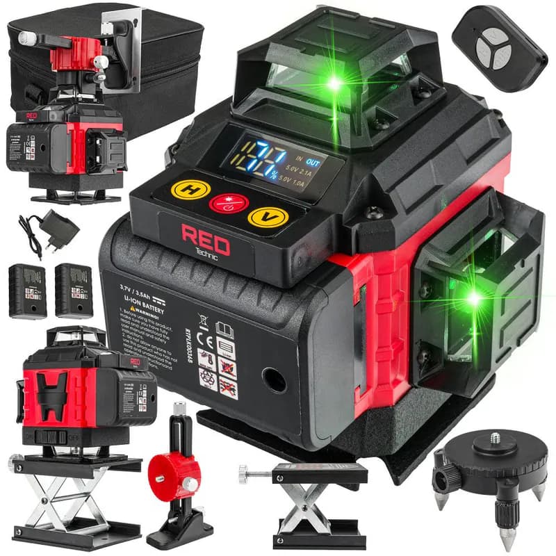 KREUZLINIENLASER powermat GRÜNES LASER-NIVEAU RTPLK0036 4D 360 – neu – Sonstiges – Foto 1 von 5