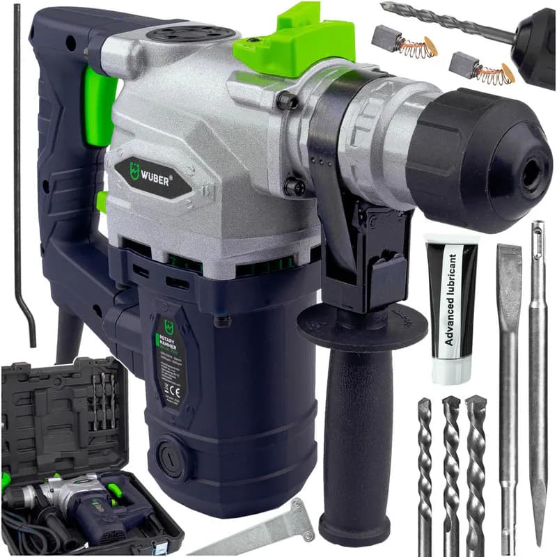 wuber 2100W Schlagbohrmaschine Bohrhammer Meißelhammer SDS-Plus Mit Koffer – neu – Sonstiges – überwiegend weiß – Foto 1…