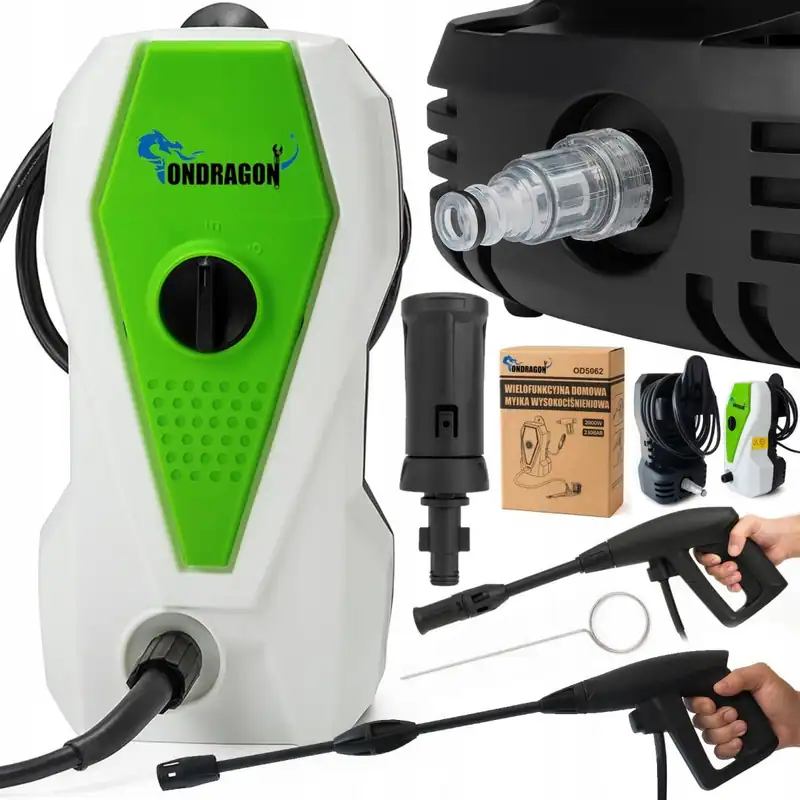 Hochdruckreiniger 2000W 230 Bar Turbo Düse Set Schaumkanone 5m Schlauch 230V – neu – Sonstiges – überwiegend weiß – Foto 1…