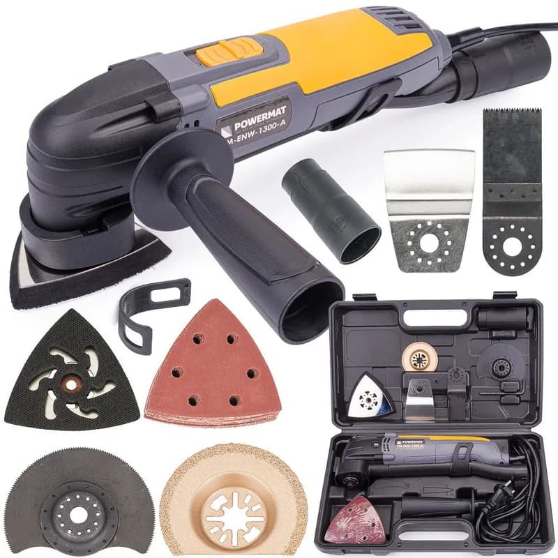 Multifunktionswerkzeug 1300W elektrisch Schleifer Säge Schaber Set mit Koffer – neu – Sonstiges – überwiegend weiß – Foto 1…