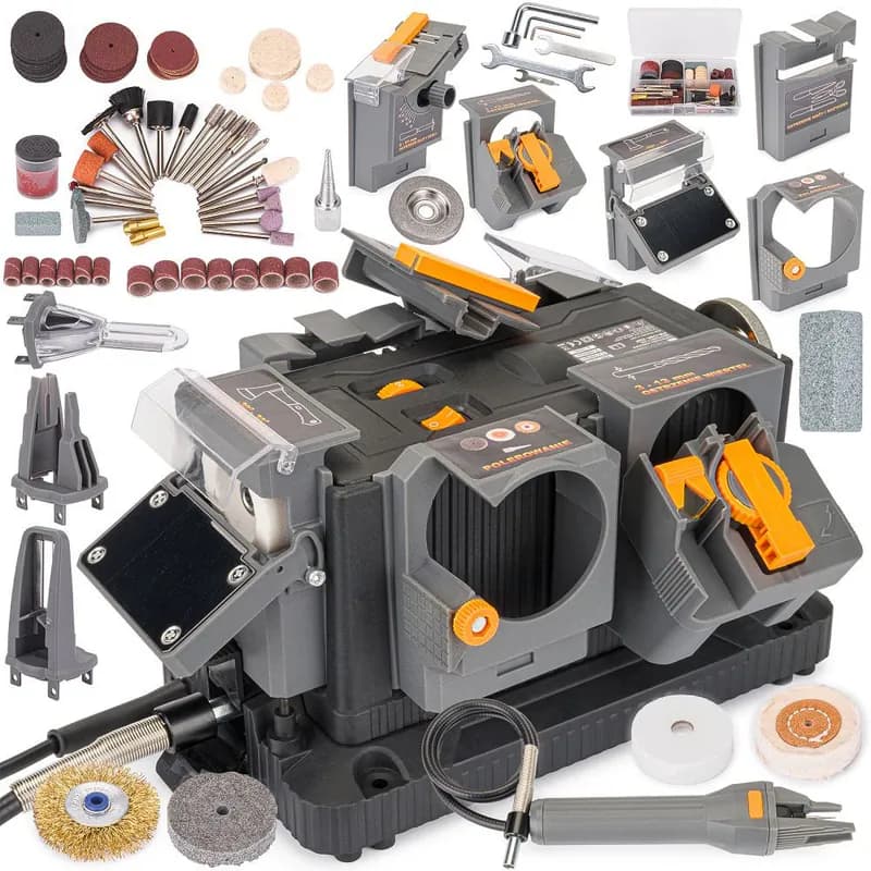 Schärfstation Schärfgerät Universal 8in1 Schärfer Bohrerschärfgerät Zubehör Set – neu – Sonstiges – überwiegend weiß – Foto…