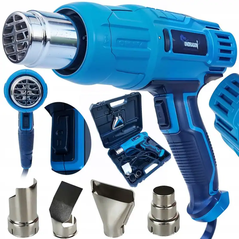 Heißluftpistole 2300W Heißluftföhn Heißluftgebläse Set 600°C 4 Düsen Koffer – neu – Sonstiges – überwiegend weiß – Foto 1…