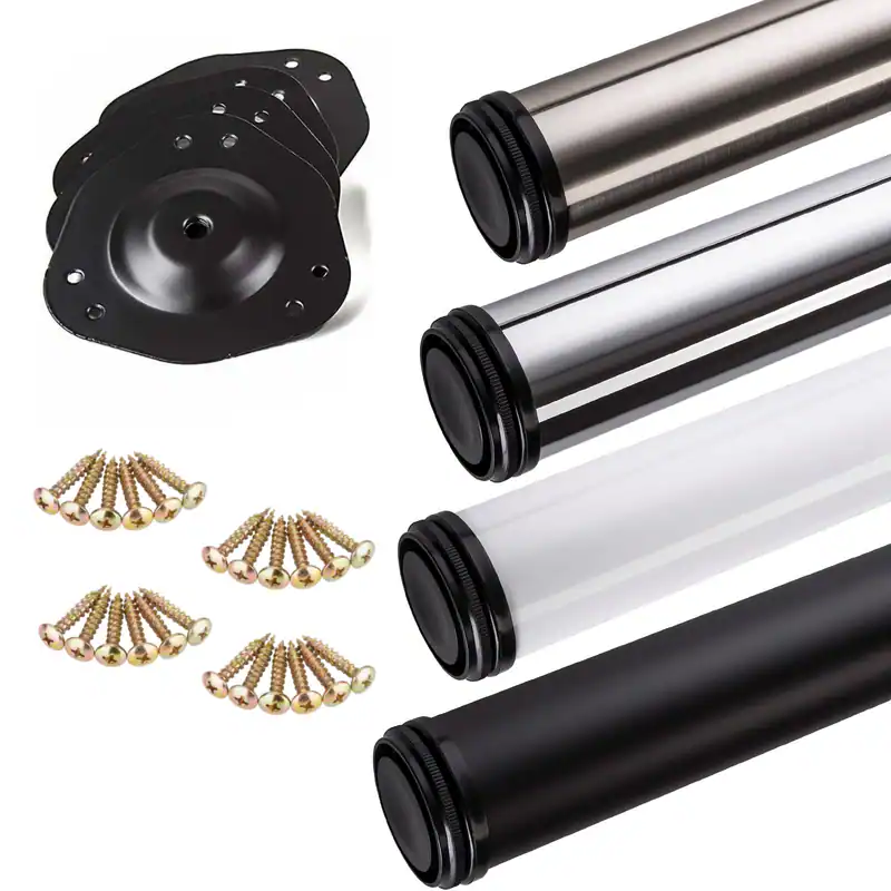 4er Set höhenverstellbare Tischbeine 710-1100 mm Ø60 mm Stützfuß Stellfuß Möbel – neu – überwiegend weiß – Foto 1 von 5