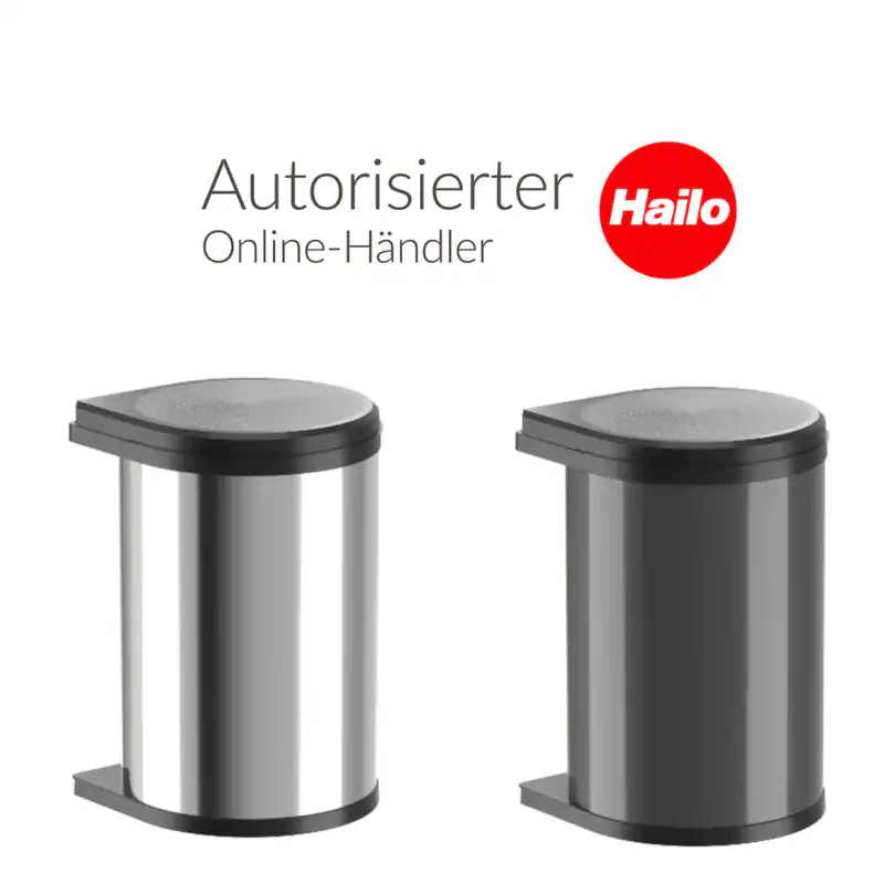 HAILO Mülleimer Edelstahl AS Mono 20 Einbau Abfallsammler B-Ware 3520001 3520071 – neu – Möbel – überwiegend weiß – Foto 1…