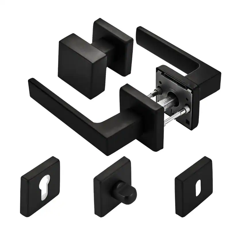 Aluminium Türdrücker schwarz Drückergarnitur Türklinke Türgriff BB PZ WC SOTECH – neu – Möbel – Foto 1 von 5