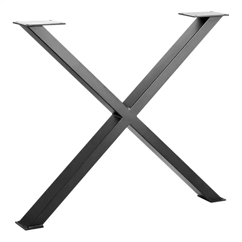 Tischgestell Tischbeine X schwarz matt Möbelbeine Tisch Stahl – neu – Foto 1 von 5