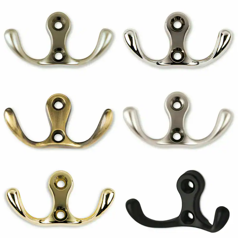 Kleiderhaken Emely Wandgarderobe 2-fach Haken Doppelhaken Jackenhaken Garderobe – neu – Möbel – überwiegend weiß – Foto 1…