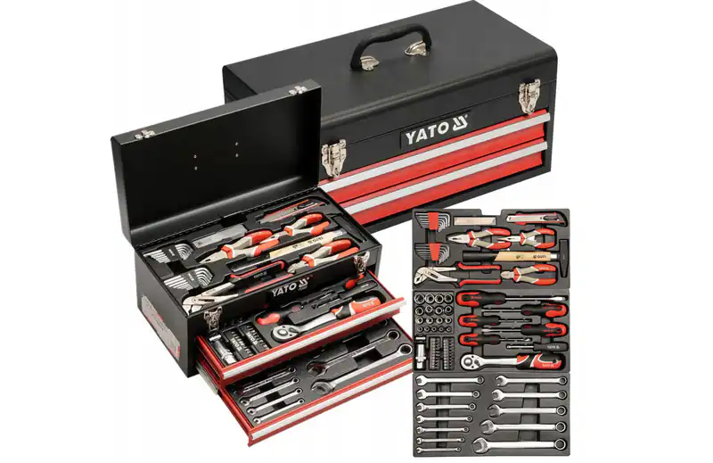 Werkzeugkoffer Metall 80 tlg Steckschlüssel Ratsche 1/4 1/2 Zoll Werkstatt Set – neu – Sonstiges – überwiegend weiß – Foto…