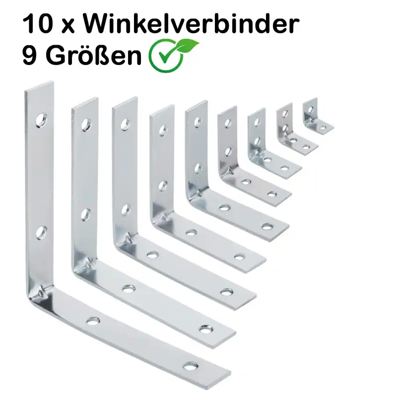 Winkelverbinder mit Sicke Bauwinkel Möbelverbinder Holzverbinder Stahl SOTECH – neu – überwiegend weiß – Foto 1 von 3
