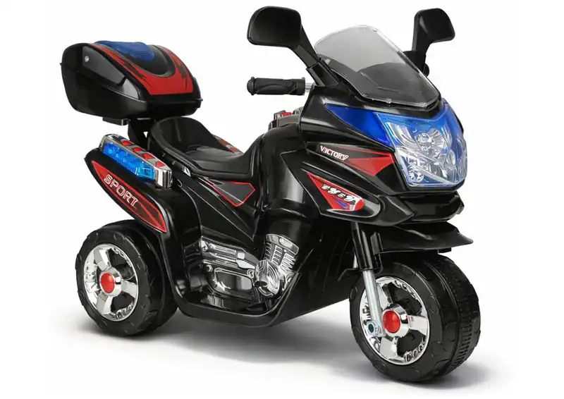 Kinder Motorrad Elektroauto 6V LED Kinderfahrzeug Motorrad Akku Schwarz – neu – Spielzeug – Foto 1 von 5