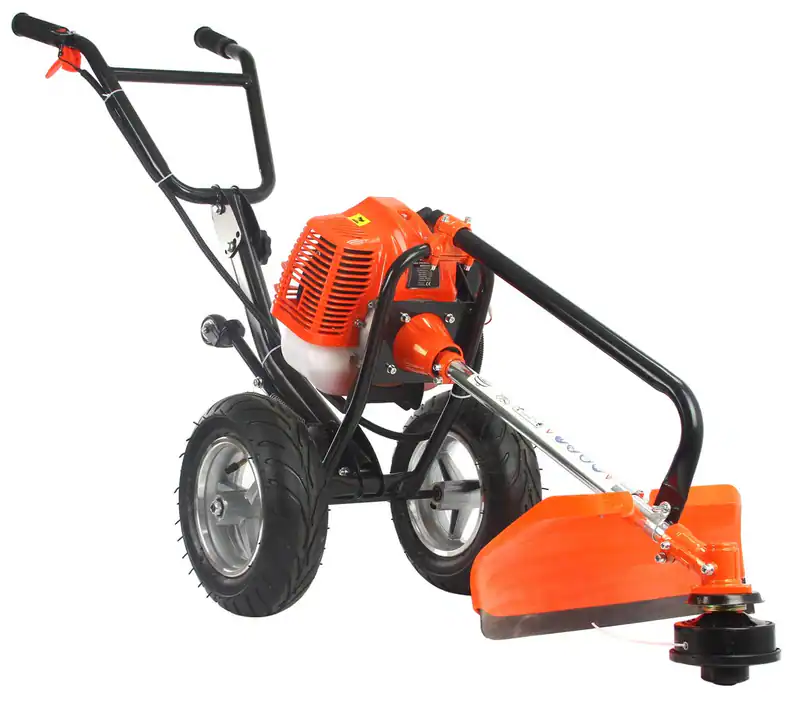 Benzin Motorsense auf Rädern Freischneider Rasenmäher Gartenmäher Trimmer 52ccm – neu – Sonstiges – überwiegend weiß – Foto…