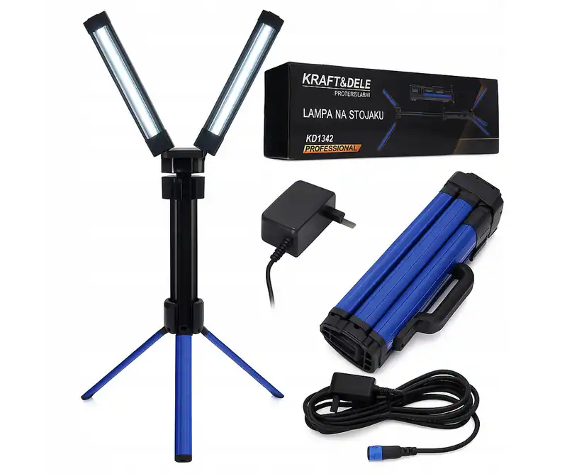 Baustrahler Stativ LED 10000Lm Arbeitslampe Werkstattlampe Fluter Akku Lampe – neu – Sonstiges – überwiegend weiß – Foto 1…