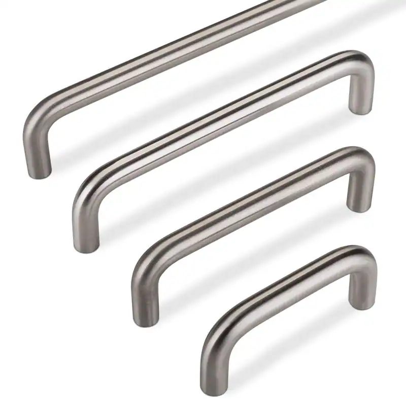 Möbelgriff Oskar Bügelgriff Edelstahloptik BA 64-320 mm Bogengriff Küche Griffe – neu – überwiegend weiß – Foto 1 von 5