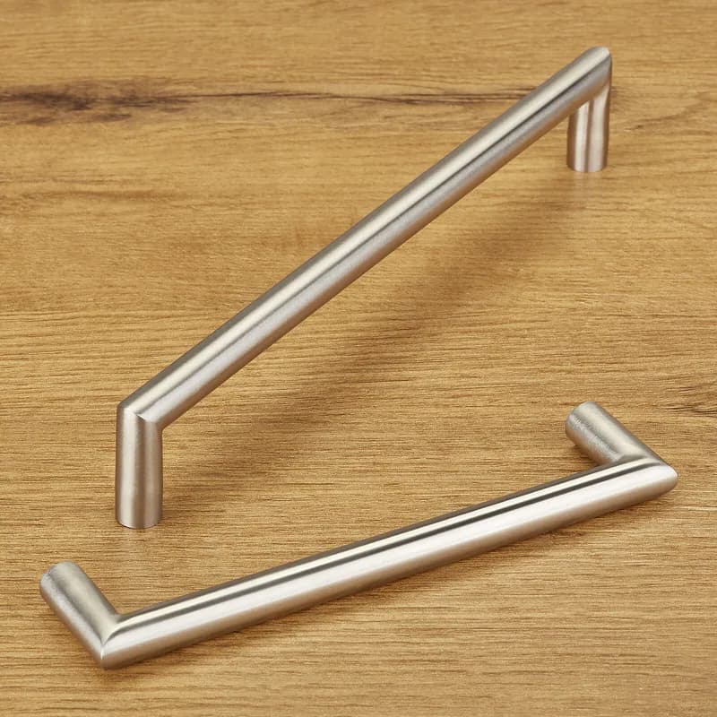 Möbelgriff echt Edelstahl gebürstet BA 128 & 192 mm Edelstahlgriff Bügelgriff – neu – überwiegend orange – Foto 1 von 2