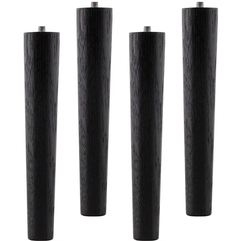 4er Set SOTECH Möbelfüße Eiche Schwarz Schrankfuß Möbelbeine Schrankfüße B-Ware – neu