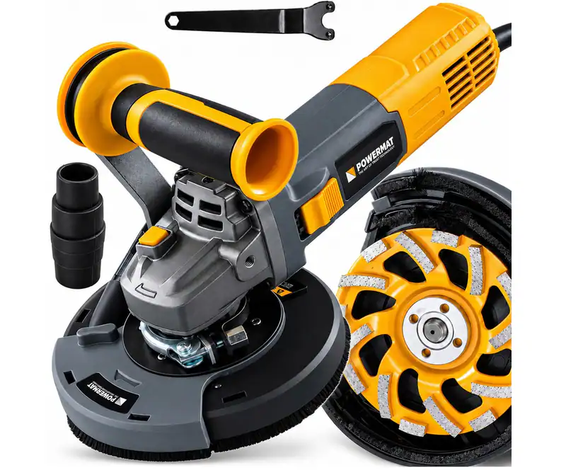 Betonschleifer Sanierungsschleifer Betonfräse 1400W 125mm 2300-8000U/min Absaugu – neu – Sonstiges – überwiegend weiß…