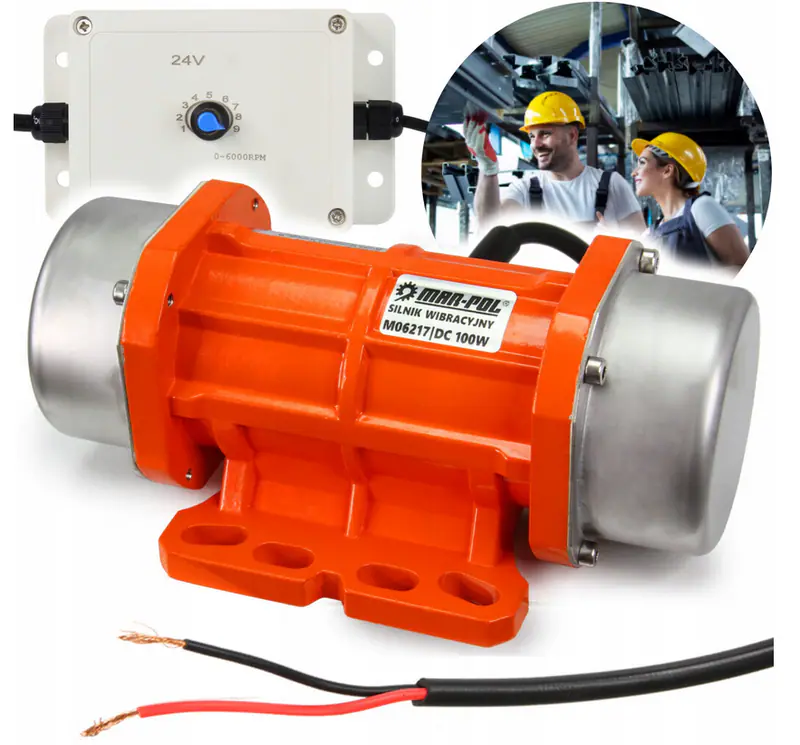 Vibrationsmotor 100W 24V mit Regler Rüttelmotor Siebmaschine Beton Kompaktor – neu – Sonstiges – überwiegend weiß – Foto 1…