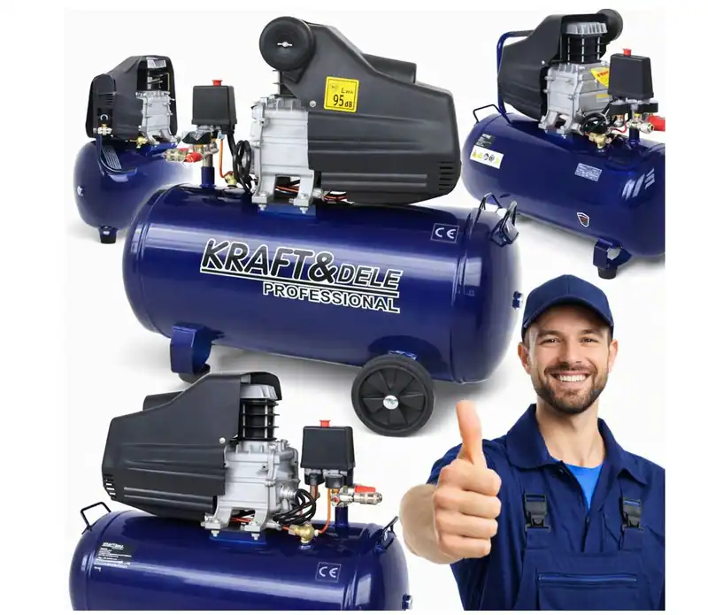 Kompressor 50L 8bar 2,8kW Kolbenkompressor Werkstatt Garage Mobil Druckluft – neu – Sonstiges – überwiegend weiß – Foto 1…