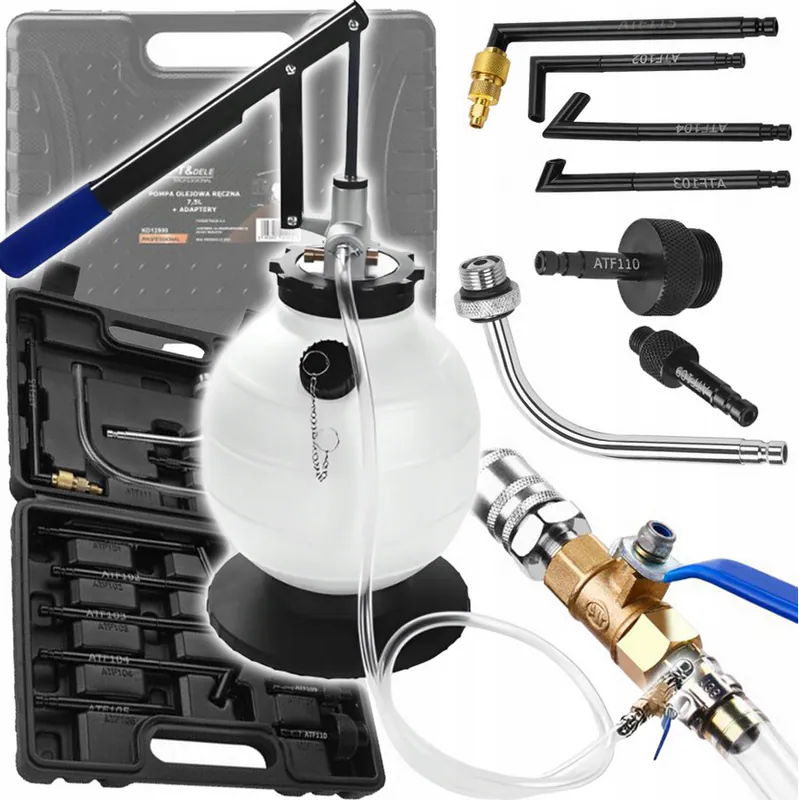 Ölfüllgerät 7,5L Getriebeöl Pumpe ATF Befüllgerät Automatik Adapter Set – neu – Autos – überwiegend weiß – Foto 1 von 5