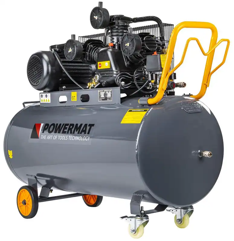 Druckluftkompressor 200 L 8 bar 650 l/min 3 kW 230 V 5 Ausgänge EURO Anschlüsse – neu – Sonstiges – überwiegend weiß – Foto…