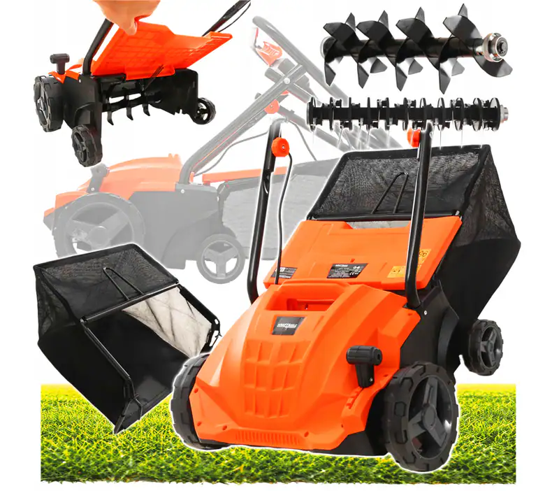 Elektrischer Vertikutierer Rasenlüfter 2400W 32cm mit 40L Fangkorb 2 Walzen – neu – Sonstiges – überwiegend weiß – Foto 1…