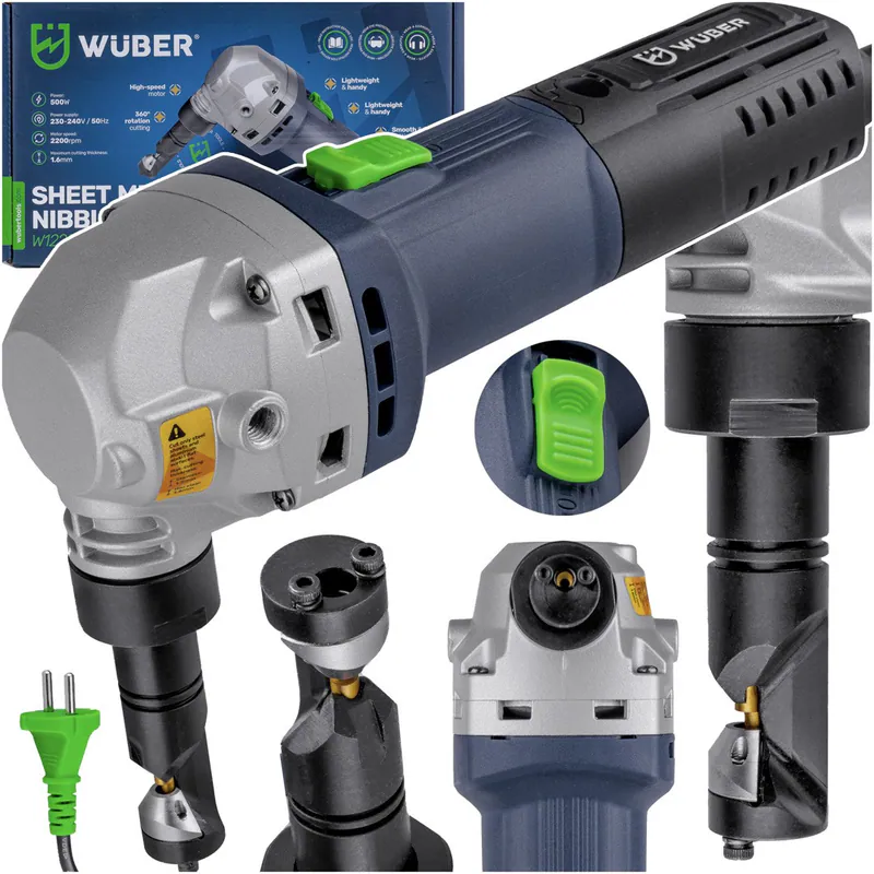 WUBER ELEKTRISCHE BLECHSCHERE METALL SCHEREN 500W PROFI STANZ SCHNEIDER – neu – Sonstiges – überwiegend weiß – Foto 1 von 5