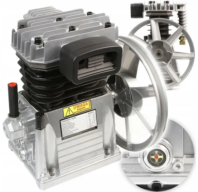 Druckluftpumpe 2 Zylinder Kompressor 2,2kW 8bar 400L/min für 50-150L Behälter – neu – Sonstiges – überwiegend weiß – Foto 1…