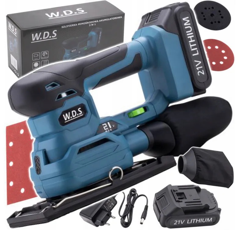 Exzenterschleifer 3in1 Akkuschleifer 21V 3Ah mit Staubabsaugung Schleifmaschine – neu – Sonstiges – überwiegend weiß – Foto…