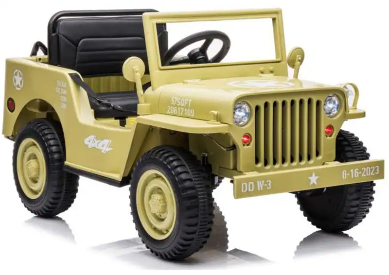 Kinderauto Elektroauto Geländewagen SUV 4x4 Akkuauto USB Bluetooth EVA Khaki – neu – Spielzeug – überwiegend weiß – Foto 1…