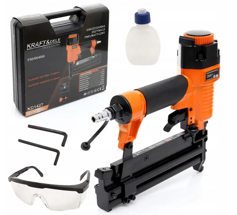 2 IN 1 PNEUMATISCH NAGLER DRUCKLUFTNAGLER PNEUMATIKNAGLER 360° DREHBAR – neu – Sonstiges – überwiegend weiß – Foto 1 von 5
