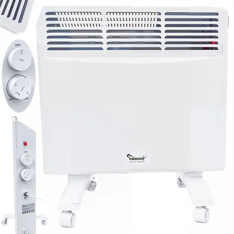 Konvektor Heizung 1750W Elektro Heizgerät Wandheizung Standheizer Rollen 2Stufen – neu – Sonstiges – überwiegend weiß…