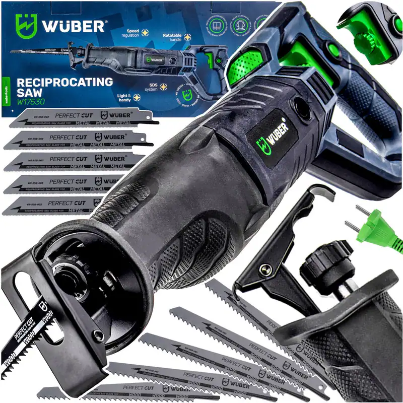 WUBER Säbelsäge Stichsäge Elektrosäge 1700W Metall Holz Tigersäge Reciprosäge – neu – Sonstiges – überwiegend weiß – Foto 1…