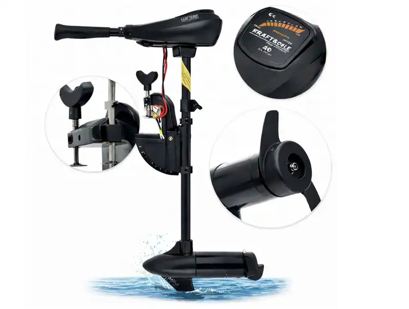 Elektro Außenbordmotor 64lbs 12V Bootsmotor Angelmotor Schlauchboot Elektromotor – neu – Sonstiges – überwiegend weiß…